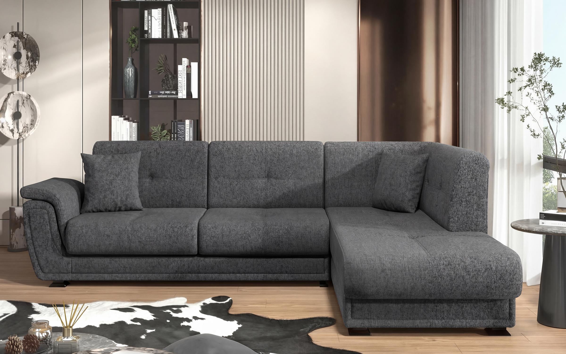 Extendable corner sofa + click-clack mechanism Princess ΙΙ, grey  1